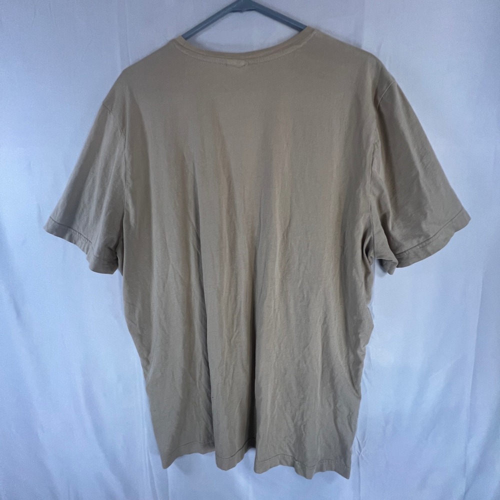 Reebok Mens Graphic T-Shirt Tan Khaki Short Sleeve Crewneck Logo Tee XL - Picture 5 of 6